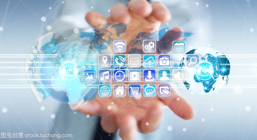 商人与数字世界的桥梁 从桌面图标到应用程序的软件连接